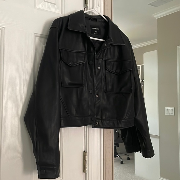 Fb Sister Jackets Coats Fb Sister Cropped Faux Leather